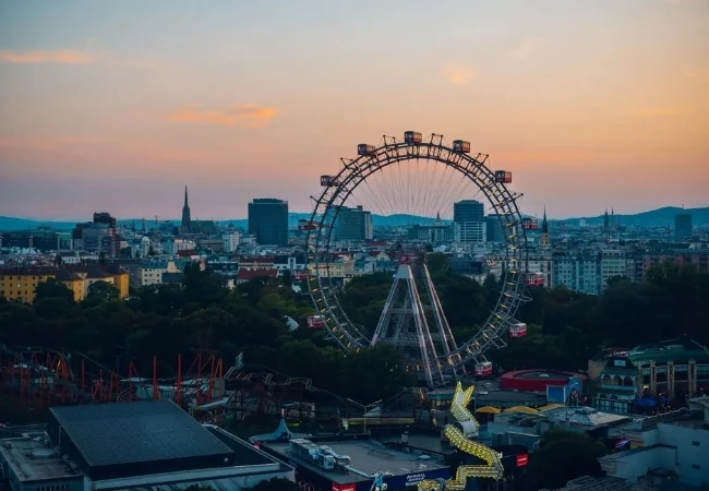 Giant Ferris Wheel Ride In Vienna
